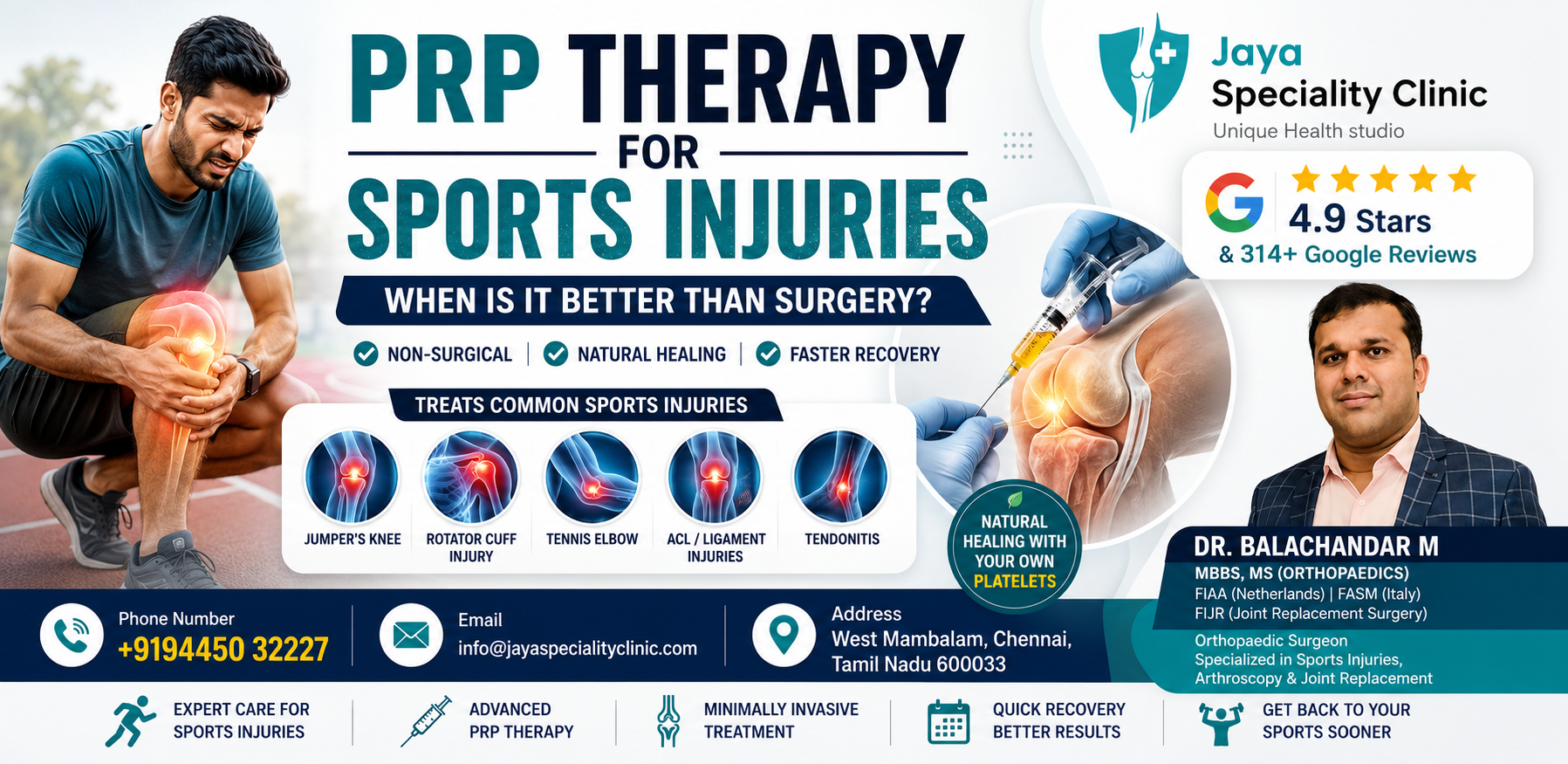 PRP Therapy for Sports Injuries In Chennai: Does It Really Work?