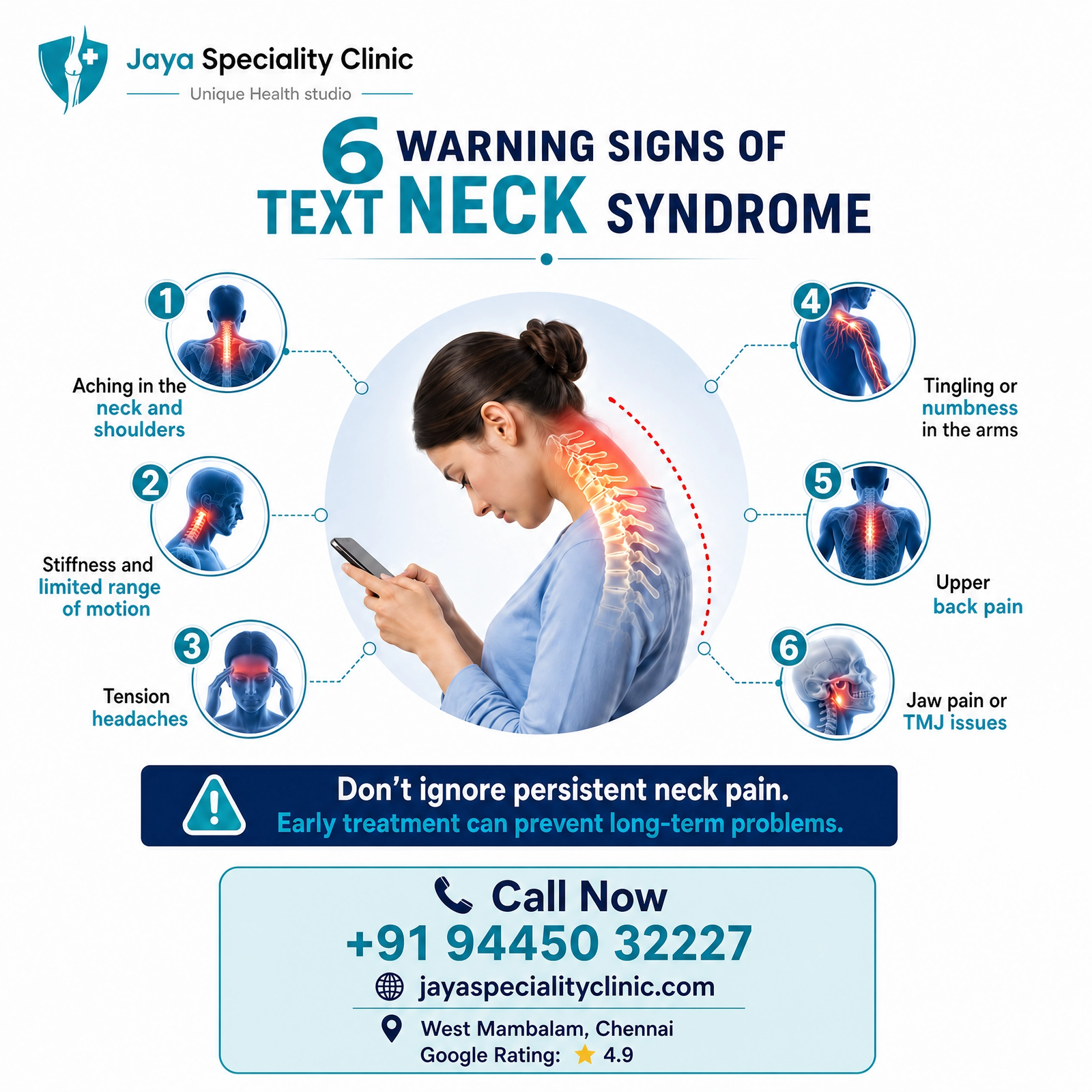 6 Early Warning Signs of Text Neck Syndrome