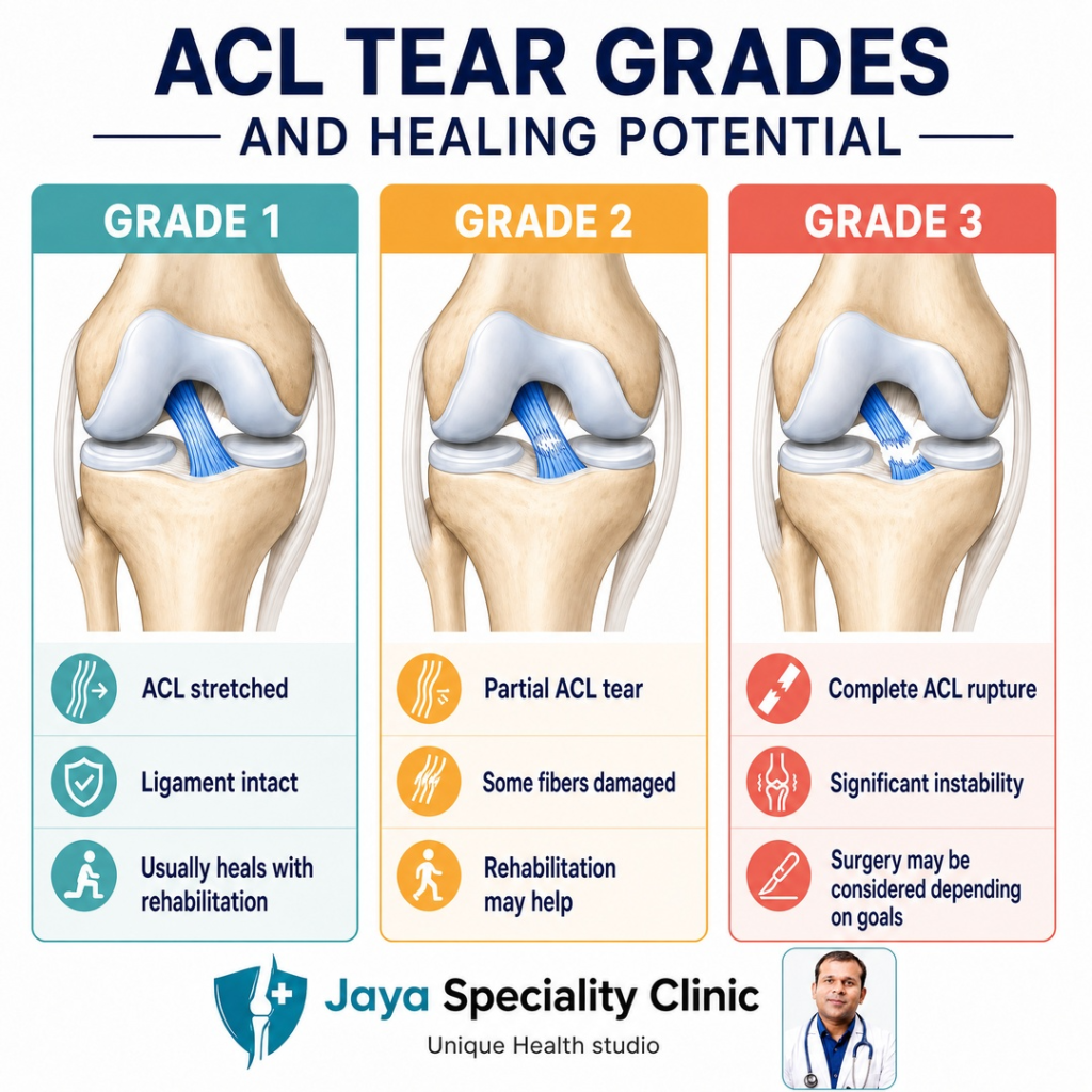 ACL Tear Grades and Healing Potential