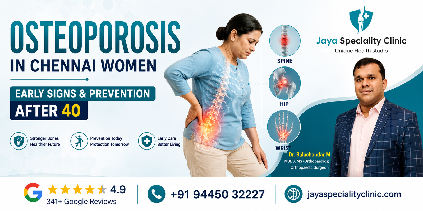 Osteoporosis in Chennai Women: Early Signs and Prevention After 40